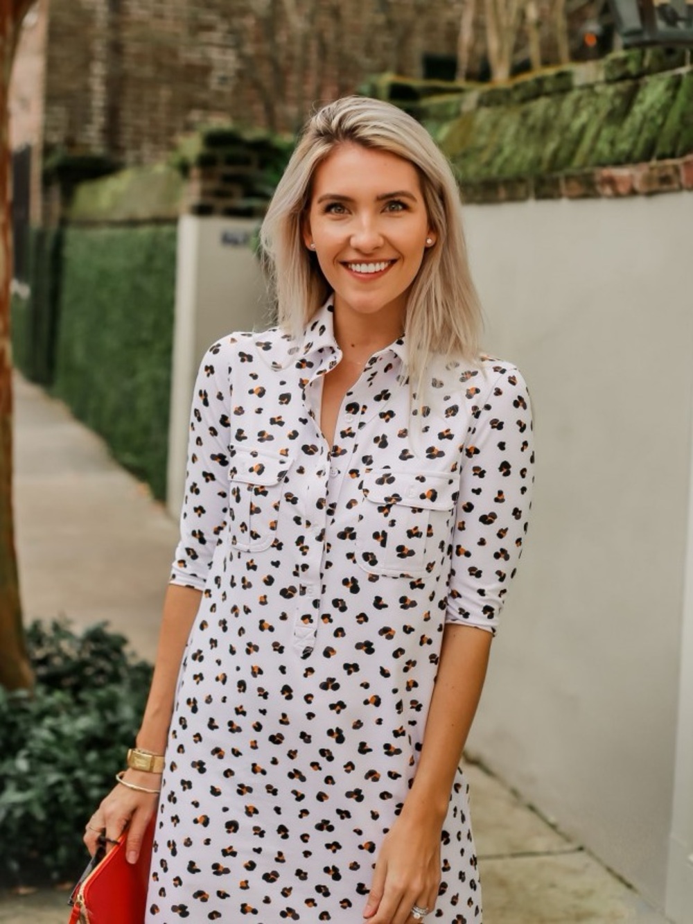 Women’s PERSIFOR animal print shirt dress- Size XS